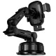 Автотримач Hoco H89 Crown (center console) Black / Metal gray