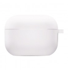 Силіконовий футляр з мікрофіброю для навушників Airpods Pro 3 Білий / White