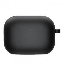 Силіконовий футляр з мікрофіброю для навушників Airpods Pro 3 Чорний / Black