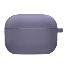 Силіконовий футляр з мікрофіброю для навушників Airpods Pro 3 Сірий / Lavender Gray