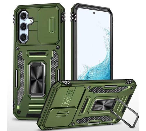 Ударостійкий чохол Camshield Army Ring для Samsung Galaxy S25 FE Оливковий / Army Green
