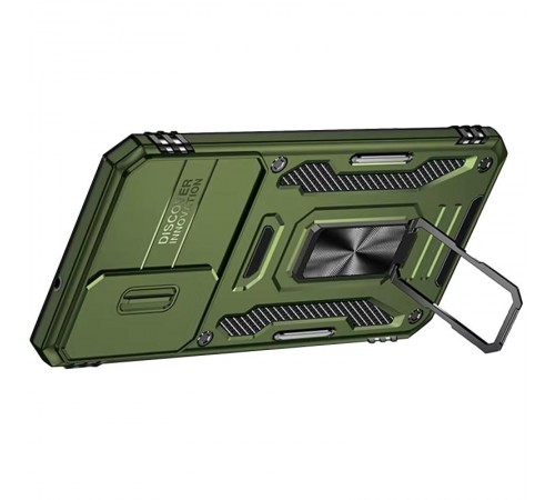 Ударостійкий чохол Camshield Army Ring для Samsung Galaxy S25 FE Оливковий / Army Green