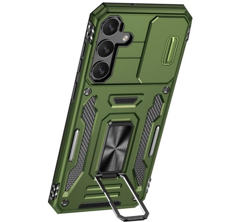 Ударостійкий чохол Camshield Army Ring для Samsung Galaxy S25 FE Оливковий / Army Green