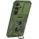 Ударостійкий чохол Camshield Army Ring для Samsung Galaxy S25 FE Оливковий / Army Green