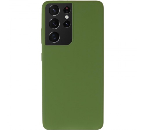 Чохол Silicone Cover Ummi Lakshmi (AA) для Samsung Galaxy S21 Ultra Зелений / Dark green