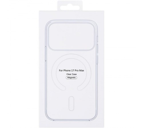 Чохол Clear Case (AAA) with MagSafe and Animation для Apple iPhone 17 Pro Max (6.9") Clear