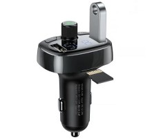 АЗП FM модулятор Baseus S-09 Overseas Edition 3.4A (2USB-A) (CCMT000301) Black