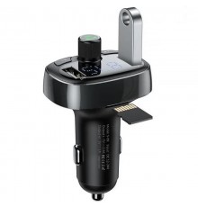 АЗП FM модулятор Baseus S-09 Overseas Edition 3.4A (2USB-A) (CCMT000301) Black