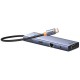Перехідник HUB Baseus UltraJoy 10-Port (Type-C to HDMI+VGA+USB3.0*3+PD+RJ45+SD/TF3+3.5mm) (80C8) Slate Grey