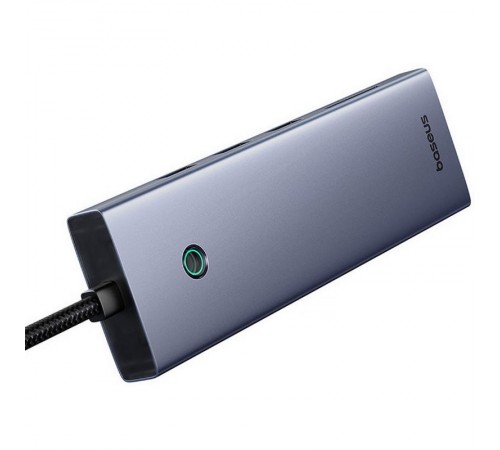 Перехідник HUB Baseus UltraJoy 10-Port (Type-C to HDMI+VGA+USB3.0*3+PD+RJ45+SD/TF3+3.5mm) (80C8) Slate Grey