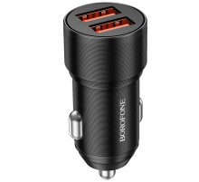 АЗП Borofone BZ19B Metal Dual QC3.0 36W (2USB-A) Black