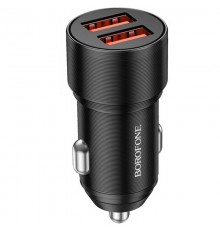 АЗП Borofone BZ19B Metal Dual QC3.0 36W (2USB-A) Black