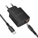 МЗП Borofone BA97A PD30W (1USB-C) + кабель Type-C to Type-C Black