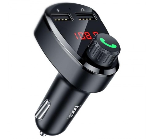 АЗП FM модулятор Hoco DE24 QC3.0 (2USB-A) Black