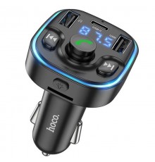 АЗП FM модулятор Hoco DE5 PD20W+QC3.0 (2USB-A/1C) Black
