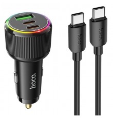 АЗП Hoco NZ17 High Power 45W (1USB-A/2C) + кабель Type-C to Type-C Black