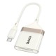 Перехідник Hoco UA40A Crystal 2in1 Type-C to SD/TF (0.15m) Apricot