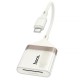Перехідник Hoco UA40A Crystal 2in1 Type-C to SD/TF (0.15m) Apricot