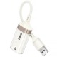 Перехідник Hoco UA41 Crystal USB to RJ45 100 Mbs (0.15m) Apricot
