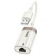 Перехідник Hoco UA41 Crystal USB to RJ45 100 Mbs (0.15m) Apricot