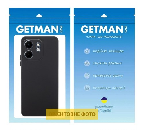 Чохол TPU GETMAN Liquid Silk Full Camera для Motorola Moto G06 Чорний / Black