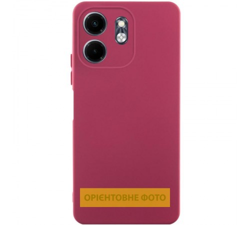 Чохол TPU GETMAN Liquid Silk Full Camera для Motorola Moto G55 5G Бордовий / Marsala