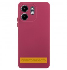 Чохол TPU GETMAN Liquid Silk Full Camera для Motorola Moto G86 5G Бордовий / Marsala