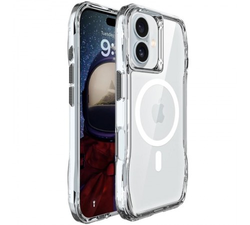 Чохол TPU Space Octagon with MagSafe для Apple iPhone 16 (6.1") Clear