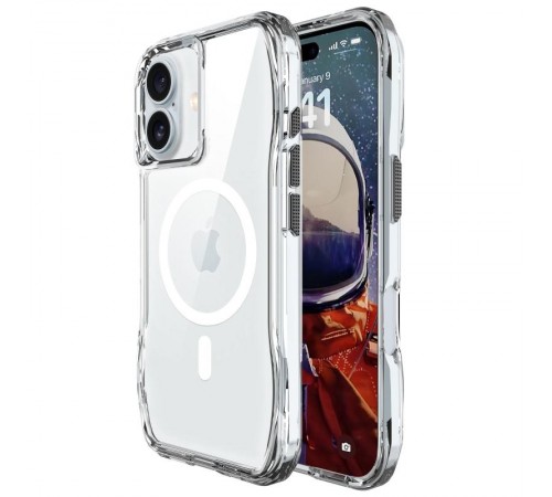 Чохол TPU Space Octagon with MagSafe для Apple iPhone 16 (6.1") Clear