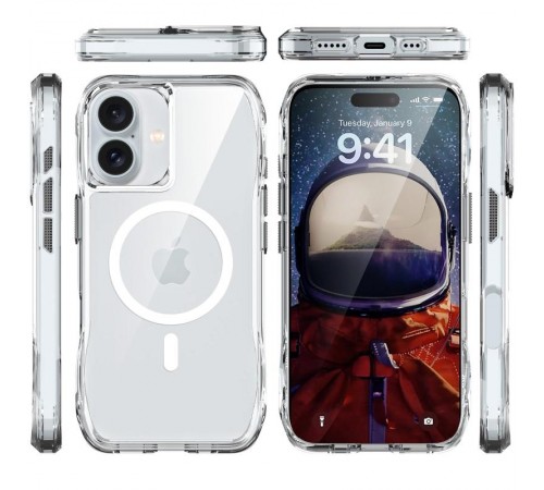 Чохол TPU Space Octagon with MagSafe для Apple iPhone 16 (6.1") Clear