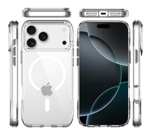 Чохол TPU Space Octagon with MagSafe для Apple iPhone 17 Pro Max (6.9") Clear