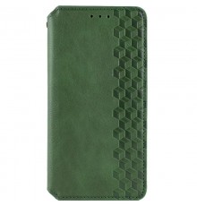 Шкіряний чохол-книжка GETMAN Cubic (PU) для Motorola Moto G06 Зелений