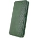 Шкіряний чохол-книжка GETMAN Cubic (PU) для Motorola Moto G06 Зелений