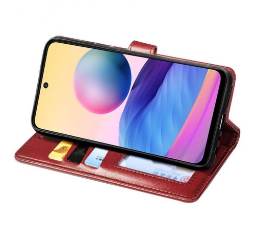 Шкіряний чохол-книжка GETMAN Gallant (PU) для Motorola Moto G56 5G Червоний