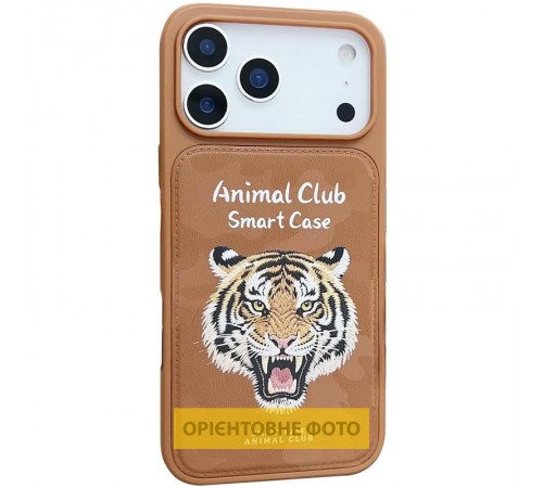 TPU+PC чохол Animal Club для Apple iPhone 16 (6.1") Chocolate Brown