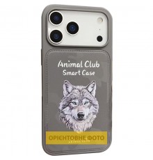 TPU+PC чохол Animal Club для Apple iPhone 16 (6.1") Titanium Gray