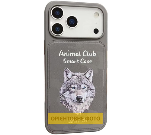 TPU+PC чохол Animal Club для Apple iPhone 16 (6.1") Titanium Gray