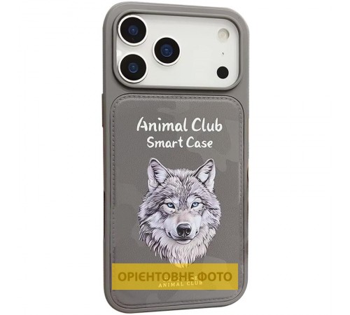 TPU+PC чохол Animal Club для Apple iPhone 16 Pro Max (6.9") Titanium Gray
