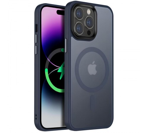 Чохол Ummi Colorful with MagSafe для Apple iPhone 14 Pro Max (6.7") Синій / Navy Blue