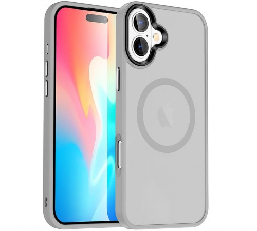 Чохол Ummi Colorful with MagSafe для Apple iPhone 16 (6.1") Сірий / Grey