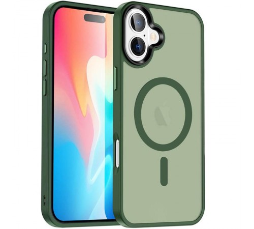 Чохол Ummi Colorful with MagSafe для Apple iPhone 16 (6.1") Зелений / Dark Green