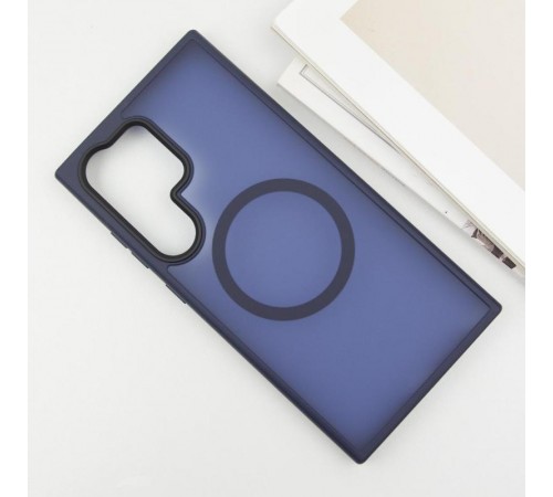 Чохол Ummi Colorful with MagSafe для Samsung Galaxy S24 Ultra Синій / Navy Blue