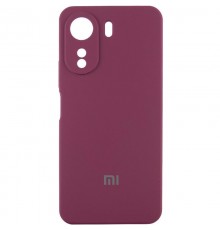 Чохол Silicone Cover Lakshmi Full Camera (AAA) with Logo для Xiaomi Redmi 15 (EU) Бордовий / Plum