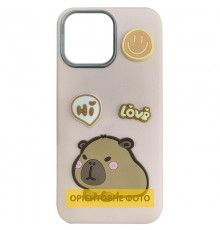 Чохол TPU Leather Toys для Apple iPhone 17 (6.3") Capybara / Pink