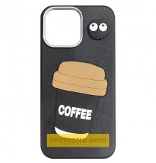 Чохол TPU Leather Toys для Apple iPhone 17 (6.3") Coffee / Black