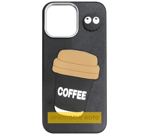 Чохол TPU Leather Toys для Apple iPhone 17 Pro Max (6.9") Coffee / Black