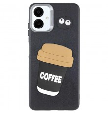 Чохол TPU Leather Toys для Samsung Galaxy A07 Coffee / Black
