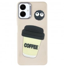 Чохол TPU Leather Toys для Samsung Galaxy A07 Coffee / Sand