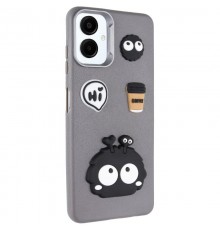 Чохол TPU Leather Toys для Samsung Galaxy A07 Monster / Grey