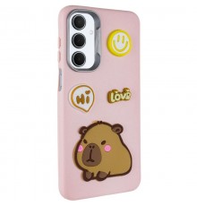 Чохол TPU Leather Toys для Samsung Galaxy A17 4G/5G Capybara / Pink